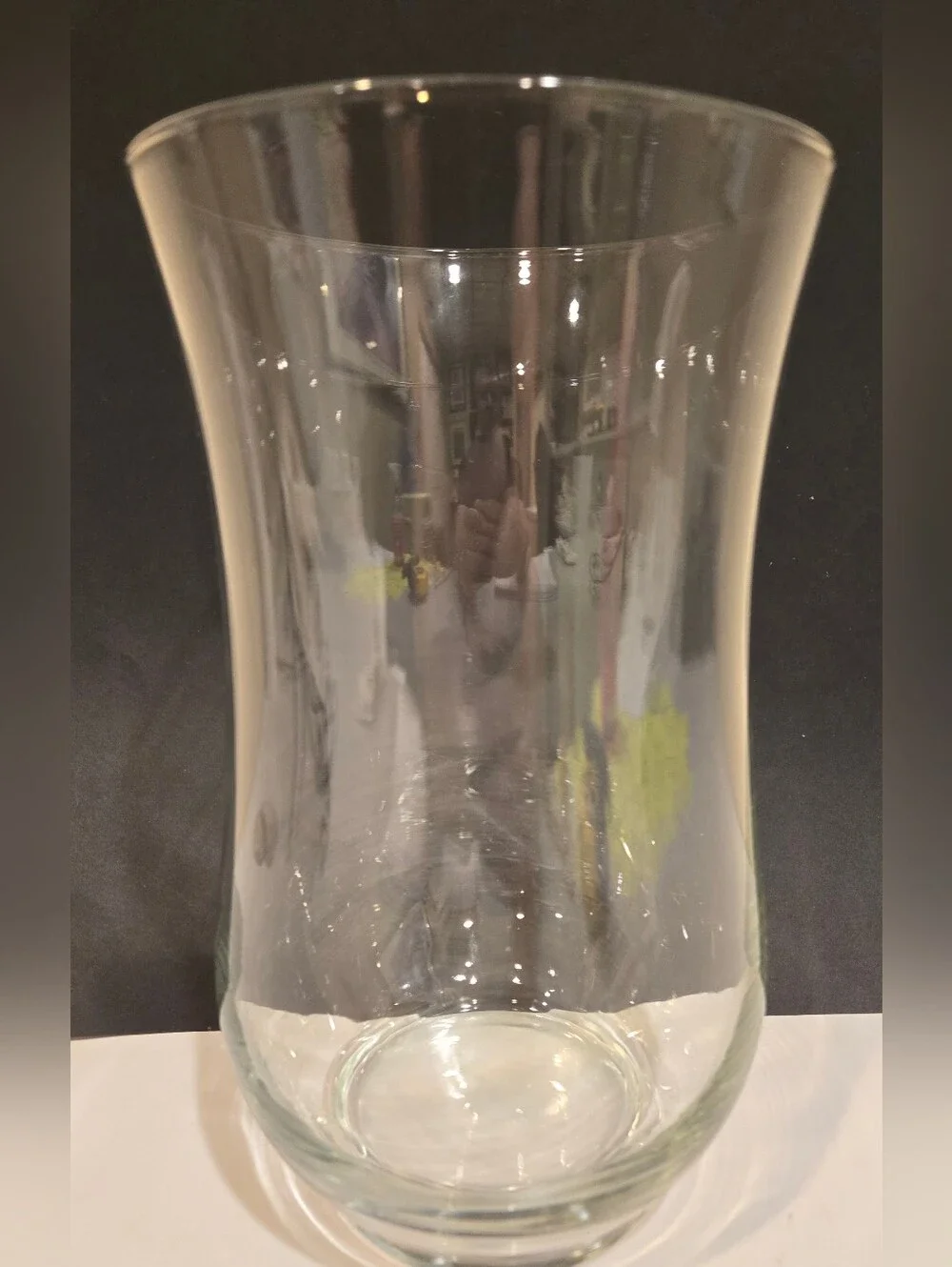 Vintage Clear Glass Hurricane Vase